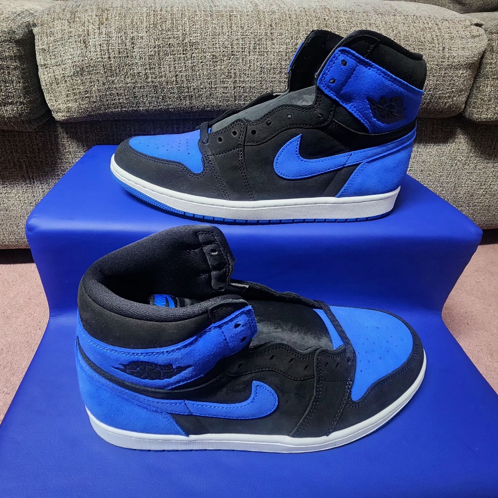 Nike Air Jordan 1 Retro OG High Royal Blue Black White Size 11.5